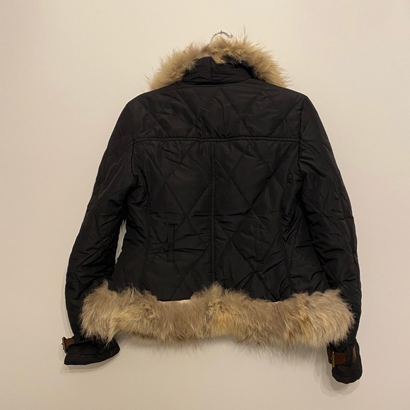 W Les Femmes Italian polyester winter coat with fur lining - Picture 2 of 2